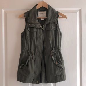 Green canvas vest